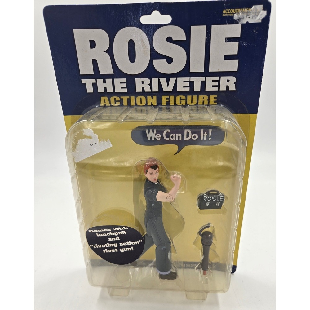 Accoutrements Rosie the Riveter Action Figure WWII We Can Do It Lunchpail Gun